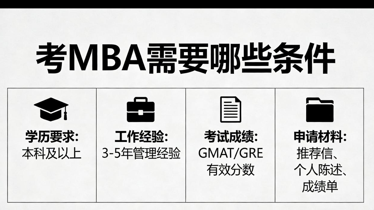 考MBA需要哪些條件？2026最新政策｜職場人自查指南