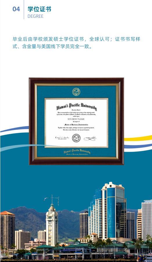 美國夏威夷太平洋大學工商管理碩士簡章