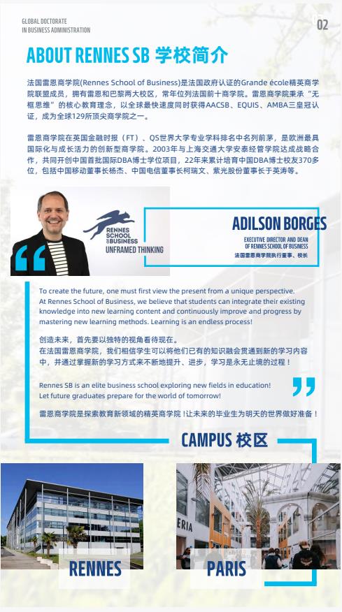 機器人與人工智能方向-全球工商管理博士（GDBA in R&Al）簡章-法國雷恩商學院