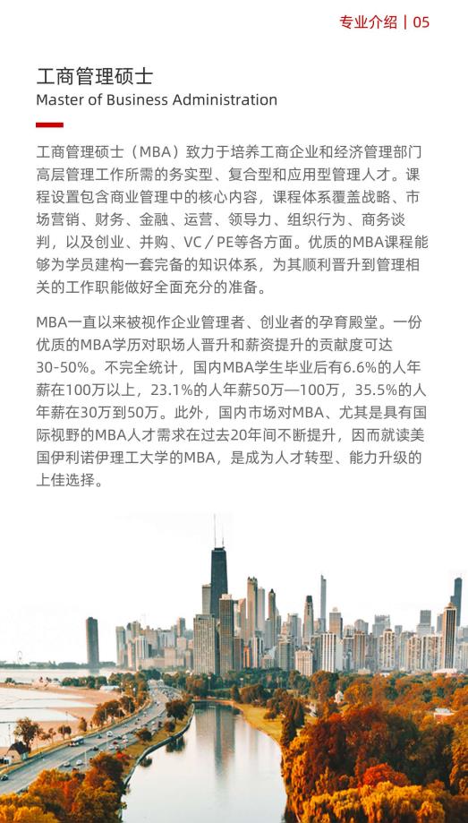 美國伊利諾伊理工大學工商管理碩士IIT MBA簡章