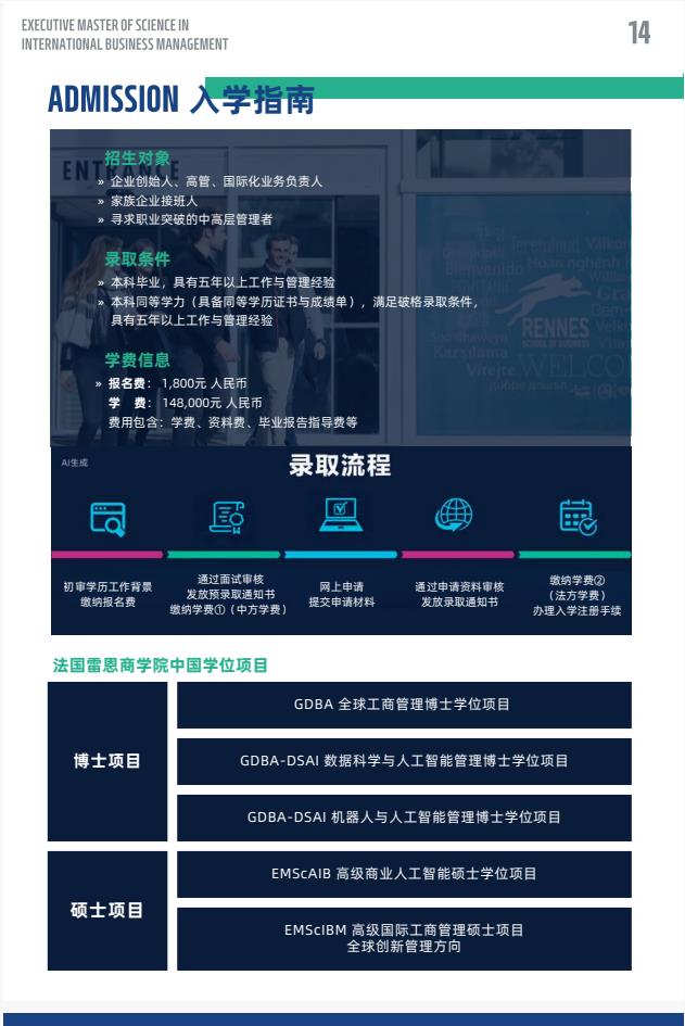 EMSclBM高級國際工商管理碩士簡章-法國雷恩商學(xué)院
